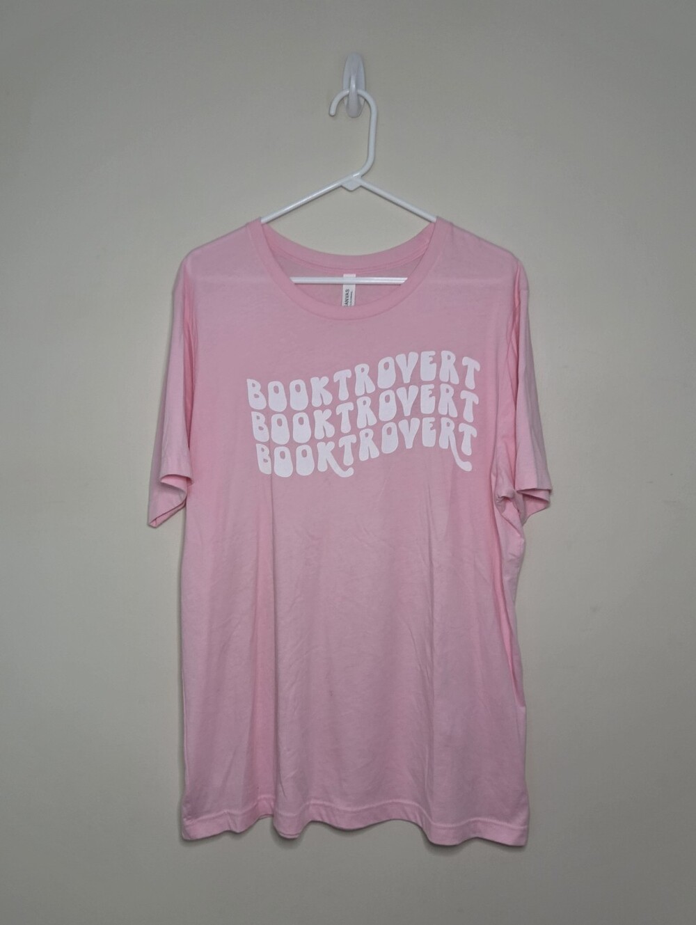 Women's Bella Canvas Pink Booktrovert T-shirt Sz XL